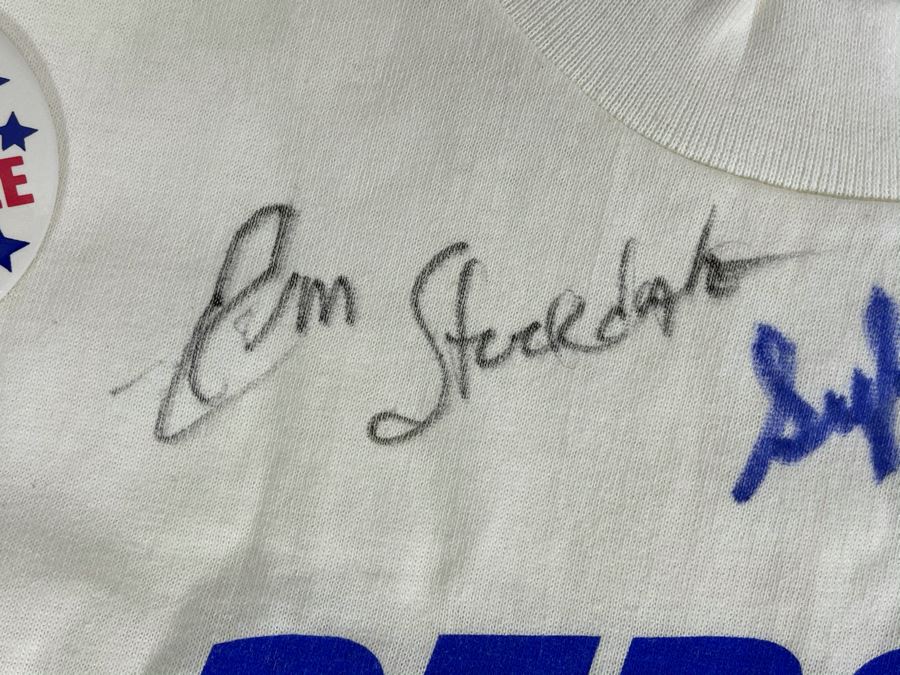 Signed Political T-Shirt Perot For President Hand Signed By Vice Admiral James Stockdale And Wife Sybil Stockdale With Richard Nixon Political Button [Photo 4]