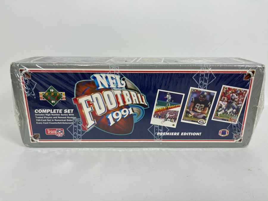 Sealed 1991 Upper Deck NFL Football Cards Premiere Edition Complete Set With Brett Favre Rookie Card [Photo 1]