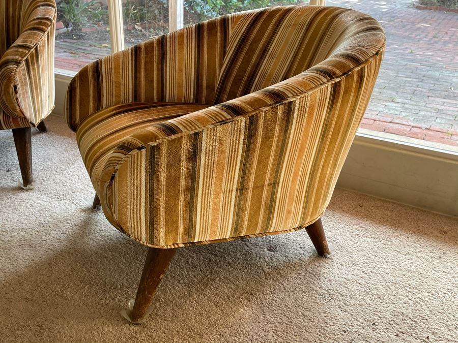 Pair Of Mid-Century Modern Upholsted Armchairs (Designer Unknown) Coronado Estate (CE) [Photo 5]
