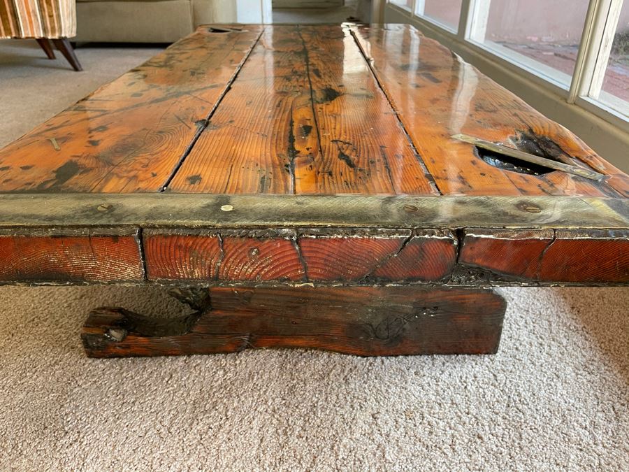 Vintage Authentic WW II Liberty Ship Hatch Cover Converted To Coffee Table [Photo 5]