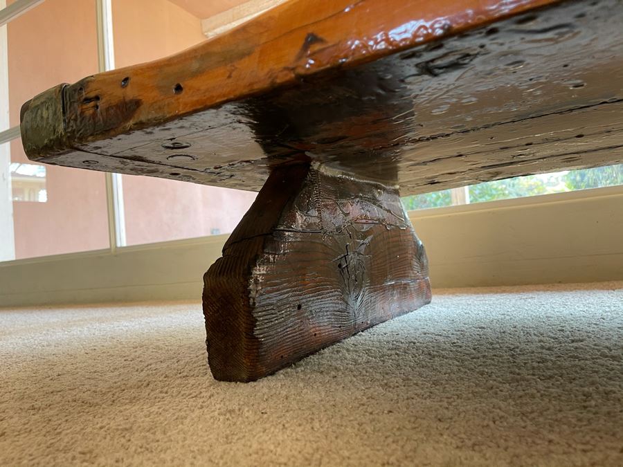 Vintage Authentic WW II Liberty Ship Hatch Cover Converted To Coffee Table [Photo 11]