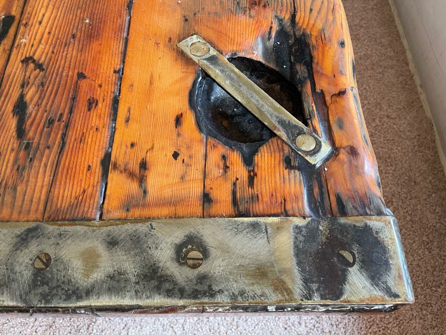 Vintage Authentic WW II Liberty Ship Hatch Cover Converted To Coffee Table [Photo 6]