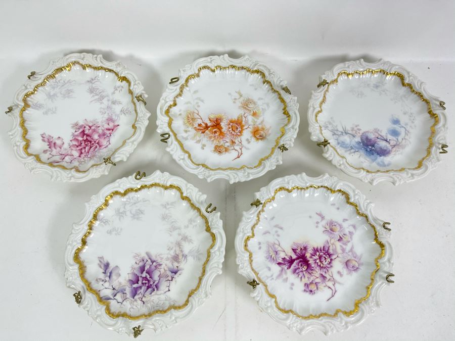 Set Of Five French T&V China Plates 6W [Photo 2]