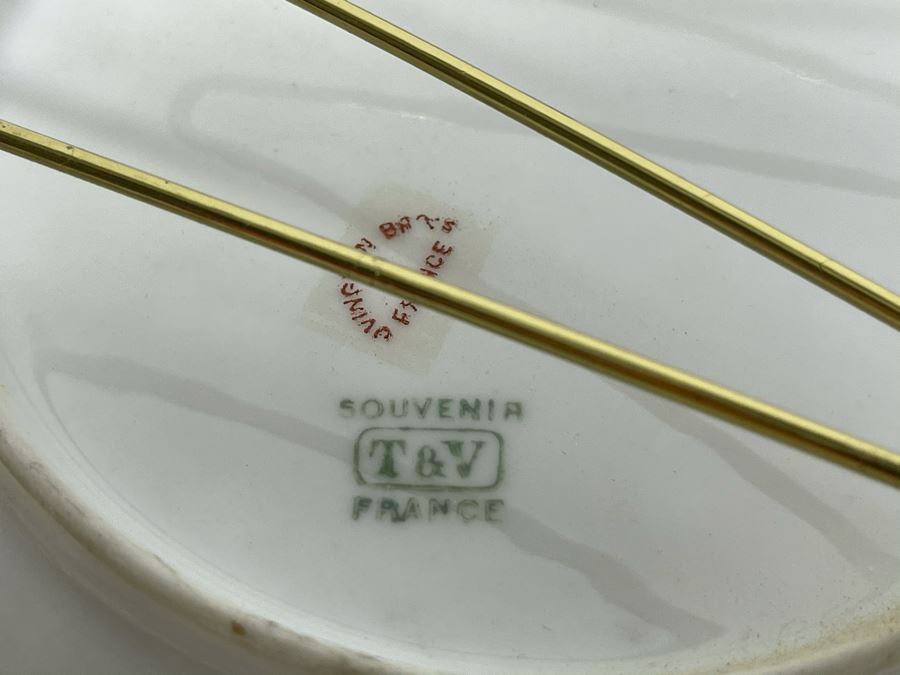 Set Of Five French T&V China Plates 6W [Photo 5]