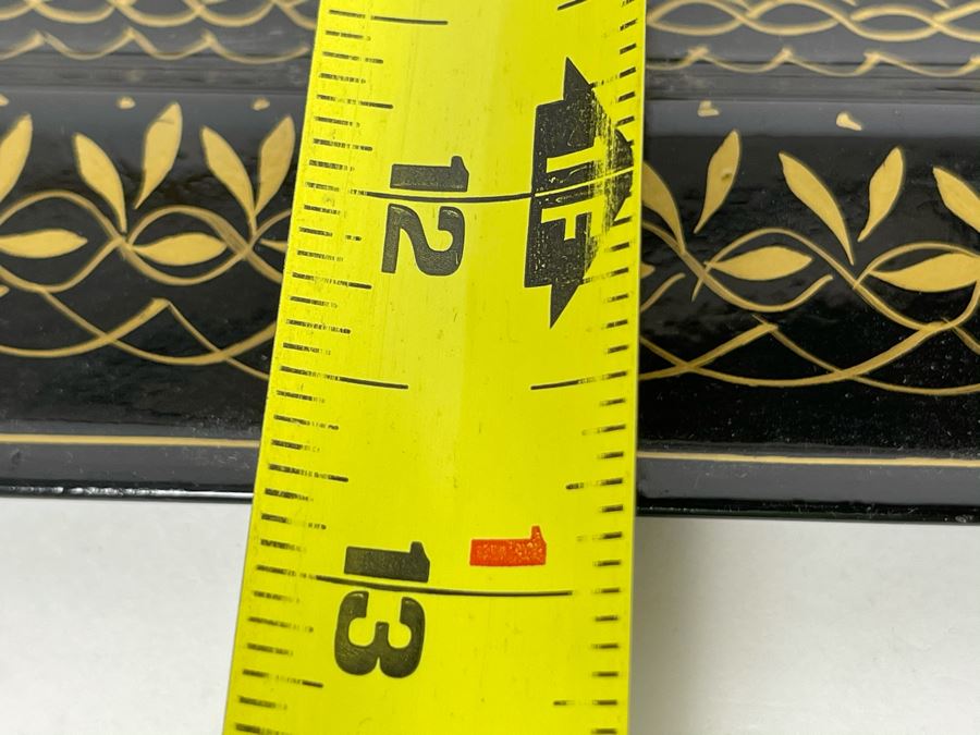 Vintage Soviet Union Hand Painted Russian Metal Serving Tray Signed 12.5 X 10 [Photo 5]