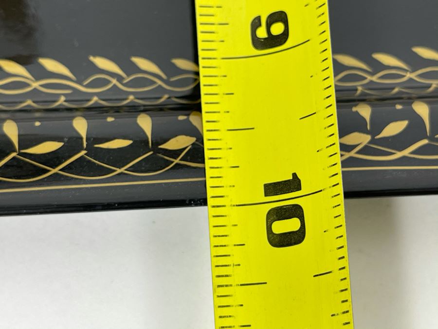 Vintage Soviet Union Hand Painted Russian Metal Serving Tray Signed 12.5 X 10 [Photo 6]