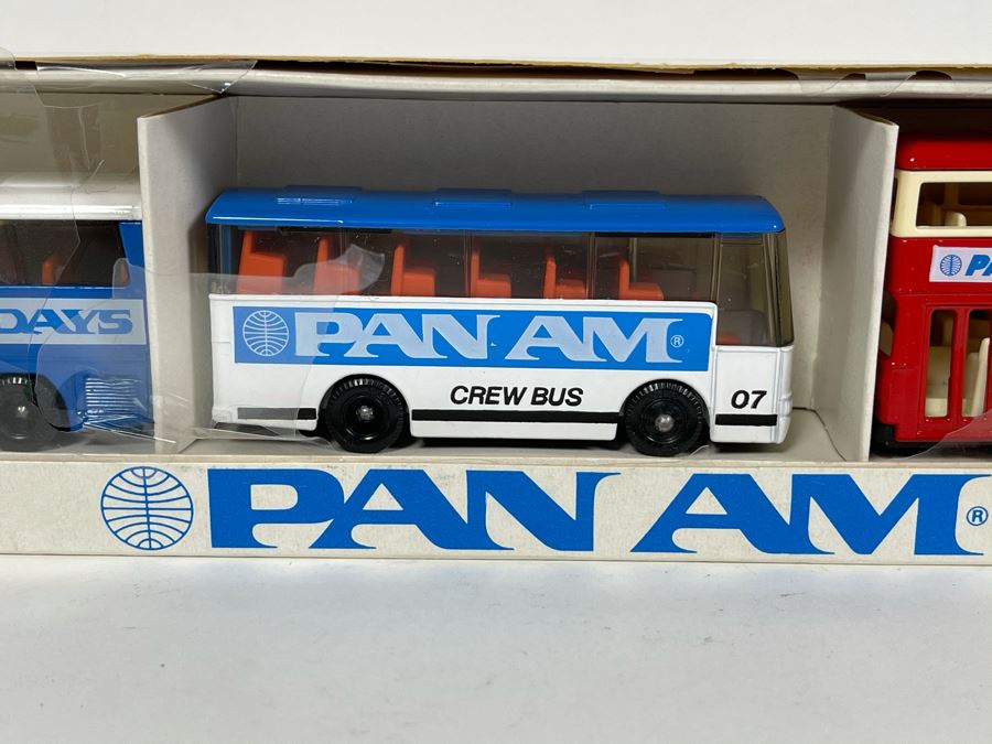 Vintage New Old Stock PAN AM Diecast Bus Set LLedo London England [Photo 3]
