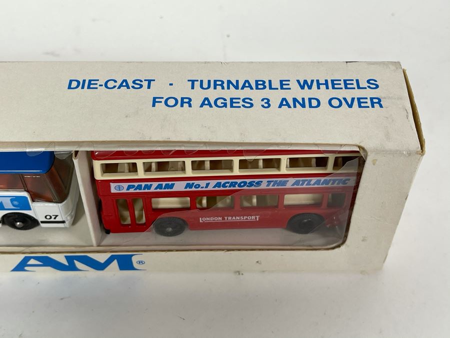 Vintage New Old Stock PAN AM Diecast Bus Set LLedo London England [Photo 6]