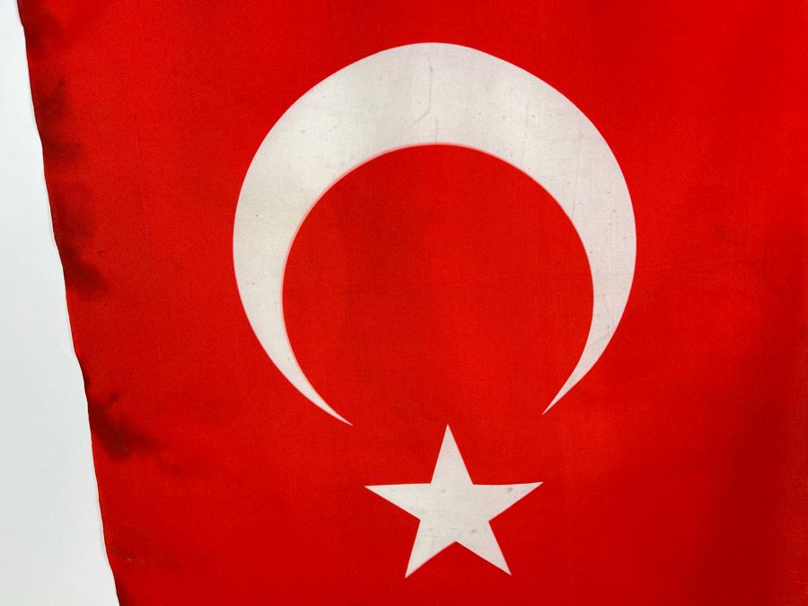 Vintage Flag Of Turkey 18.5 X 29 [Photo 3]