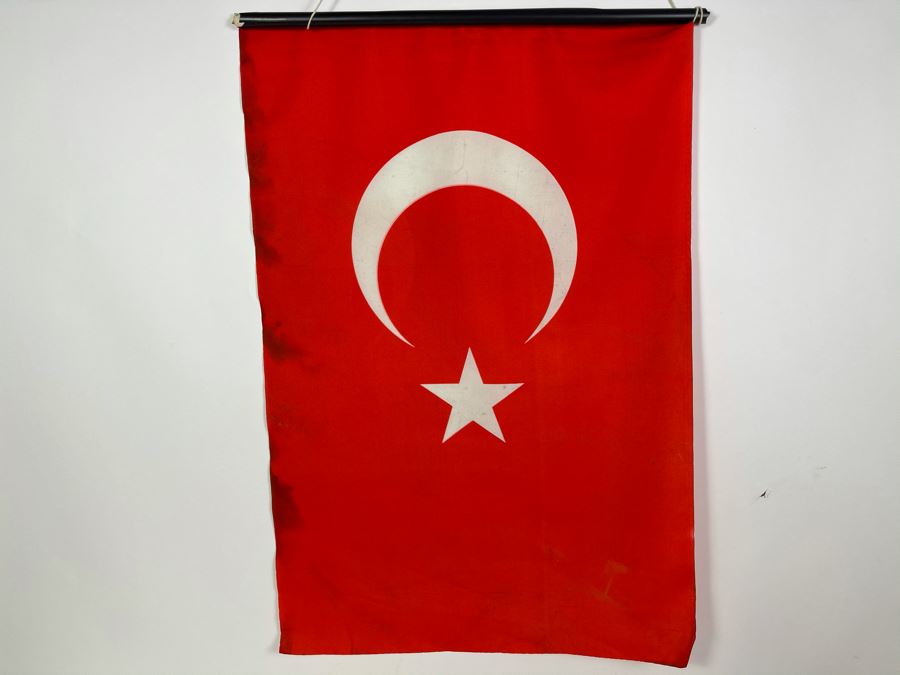 Vintage Flag Of Turkey 18.5 X 29 [Photo 4]