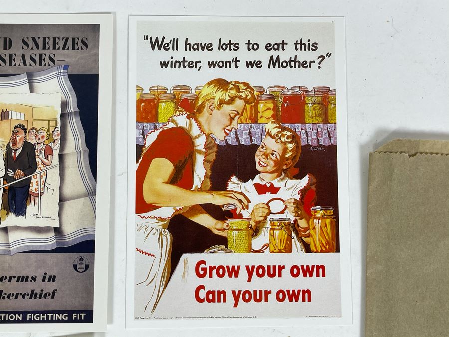 Set Of Eight New Postcards Featuring WWII Posters From The Imperial War Museum In England Plus Reprint Pamphlet Of 'Over There. Instructions FOr American Servicemen In Britain, 1942' [Photo 13]