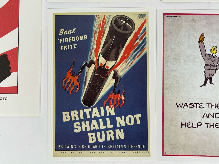 Set Of Eight New Postcards Featuring WWII Posters From The Imperial War Museum In England Plus Reprint Pamphlet Of 'Over There. Instructions FOr American Servicemen In Britain, 1942' [Photo 7]