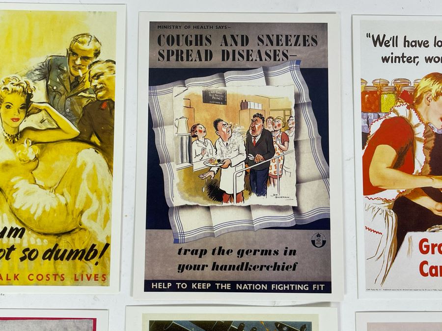 Set Of Eight New Postcards Featuring WWII Posters From The Imperial War Museum In England Plus Reprint Pamphlet Of 'Over There. Instructions FOr American Servicemen In Britain, 1942' [Photo 10]