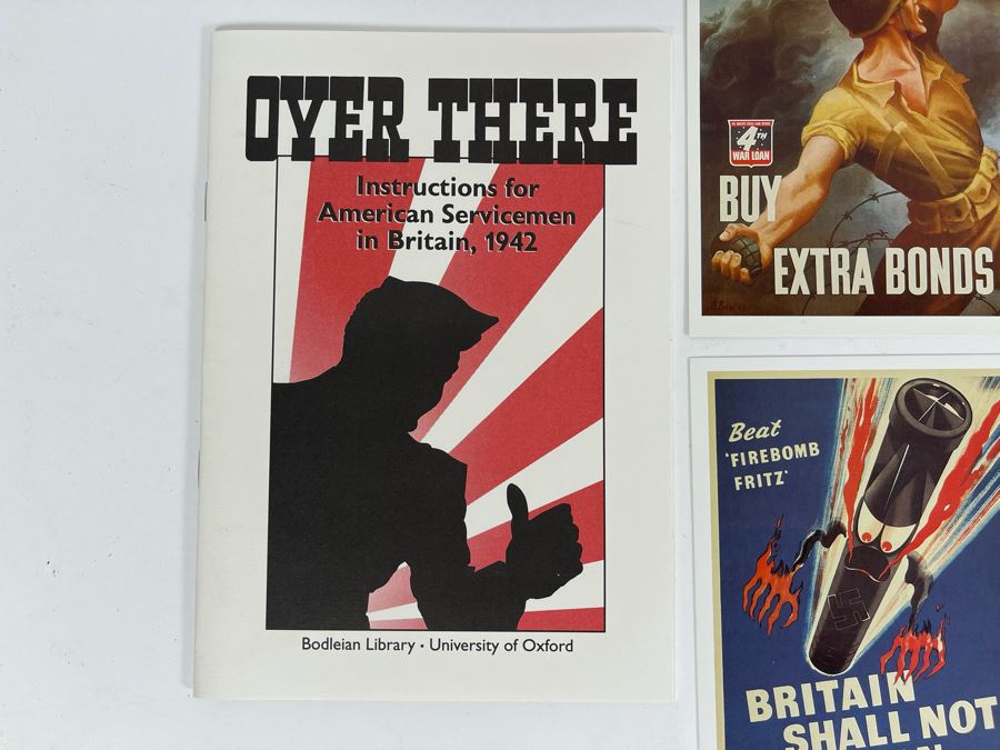 Set Of Eight New Postcards Featuring WWII Posters From The Imperial War Museum In England Plus Reprint Pamphlet Of 'Over There. Instructions FOr American Servicemen In Britain, 1942' [Photo 5]