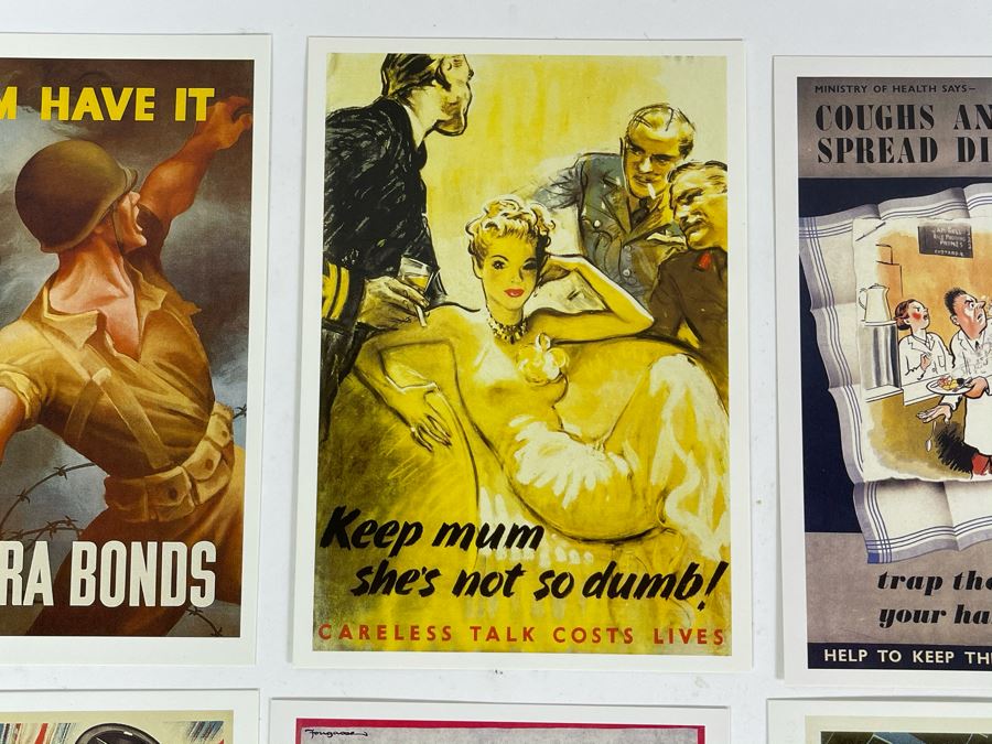 Set Of Eight New Postcards Featuring WWII Posters From The Imperial War Museum In England Plus Reprint Pamphlet Of 'Over There. Instructions FOr American Servicemen In Britain, 1942' [Photo 9]
