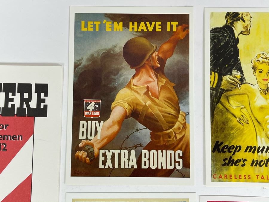 Set Of Eight New Postcards Featuring WWII Posters From The Imperial War Museum In England Plus Reprint Pamphlet Of 'Over There. Instructions FOr American Servicemen In Britain, 1942' [Photo 6]