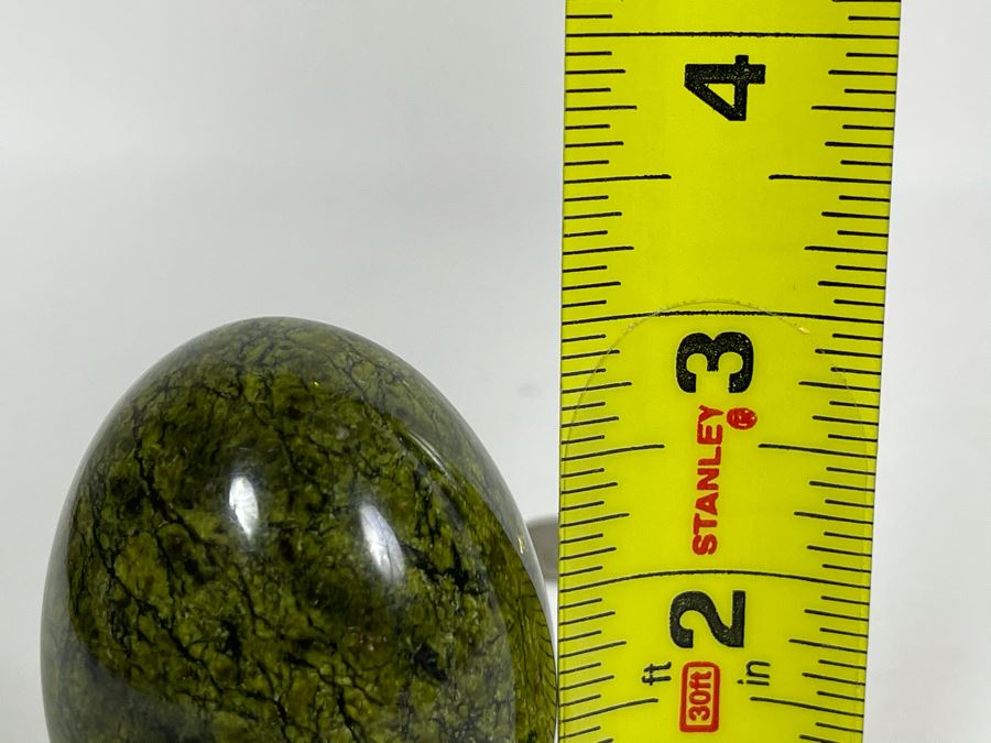 Russian Green Marble Egg With Stand 3H [Photo 7]