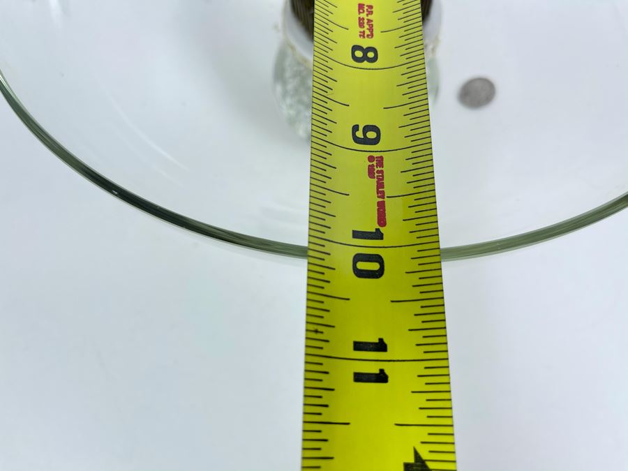 Glass Footed Floral Vase With Frog 10W X 4.5H [Photo 4]