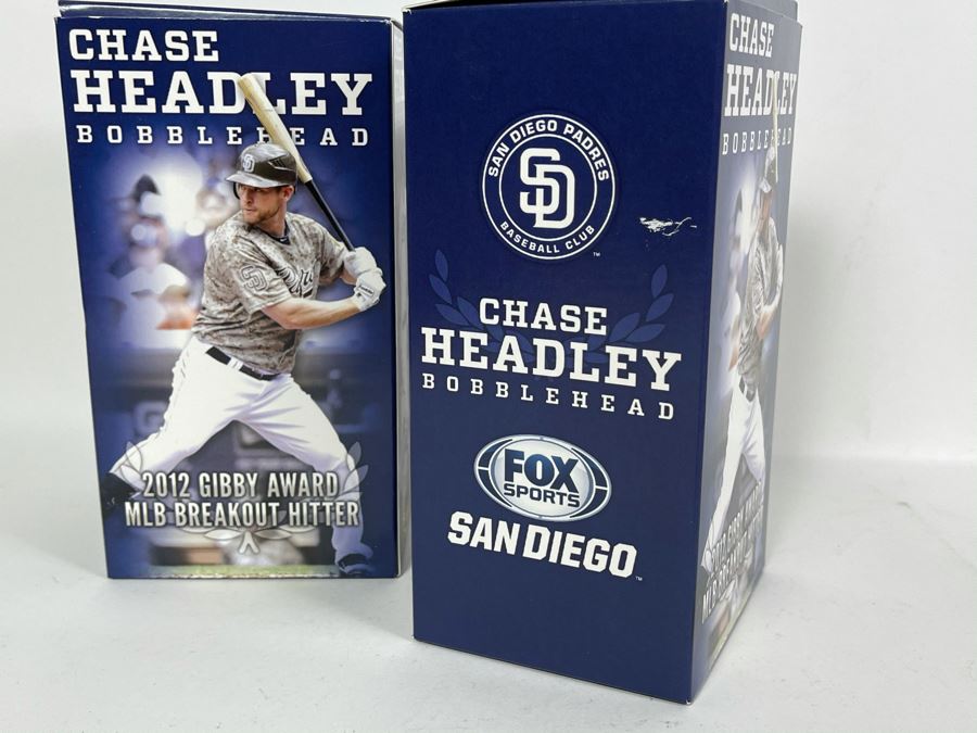 Pair Of Vintage 2013 New Old Stock Chase Headley San Diego Padres Bobbleheads [Photo 8]