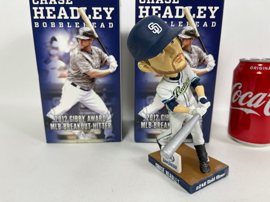 Pair Of Vintage 2013 New Old Stock Chase Headley San Diego Padres Bobbleheads [Photo 3]