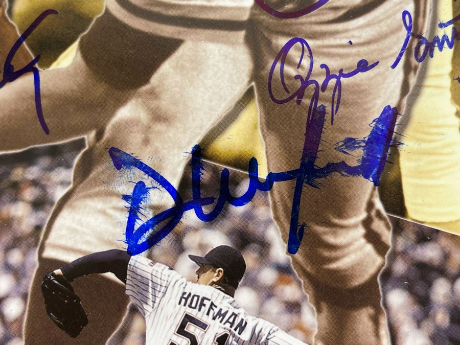 Hand Signed Autographs By: Tony Gwynn, Randy Jones, Ozzie Smith, Dave Winfield, Steve Garvey, Dave Draveky And Bip Roberts - Keepers Of The Faith - History Of The Madres Book [Photo 9]