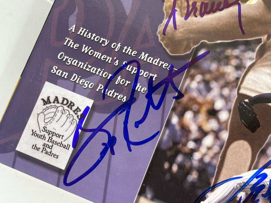 Hand Signed Autographs By: Tony Gwynn, Randy Jones, Ozzie Smith, Dave Winfield, Steve Garvey, Dave Draveky And Bip Roberts - Keepers Of The Faith - History Of The Madres Book [Photo 6]