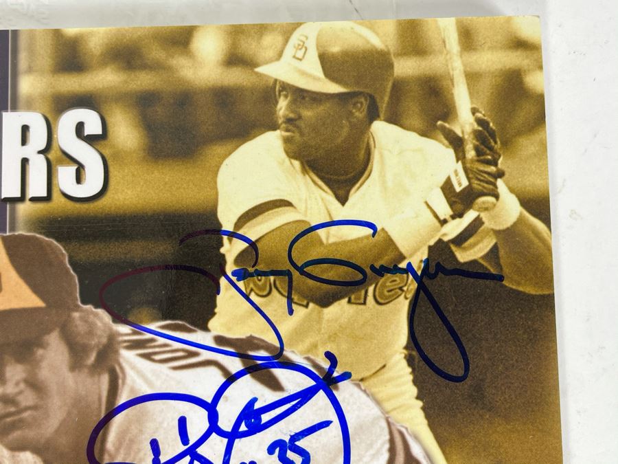 Hand Signed Autographs By: Tony Gwynn, Randy Jones, Ozzie Smith, Dave Winfield, Steve Garvey, Dave Draveky And Bip Roberts - Keepers Of The Faith - History Of The Madres Book [Photo 3]