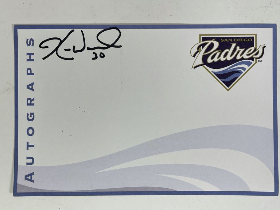 Kevin Ward #30 San Diego Padres Autograph Outfielder 8.5 X 5.5 [Photo 1]