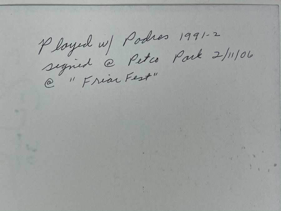 Kevin Ward #30 San Diego Padres Autograph Outfielder 8.5 X 5.5 [Photo 3]