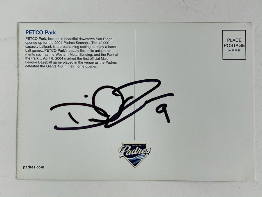David Ross #9 San Diego Padres Autograph Catcher / Current Manager Of Chicago Cubs 6 X 4 [Photo 1]