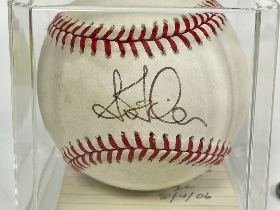 Steve Finley Autograph San Diego Padres Signed Baseball [Photo 2]