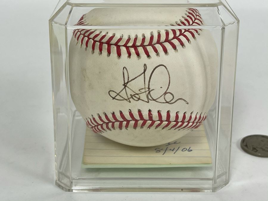 Steve Finley Autograph San Diego Padres Signed Baseball [Photo 1]