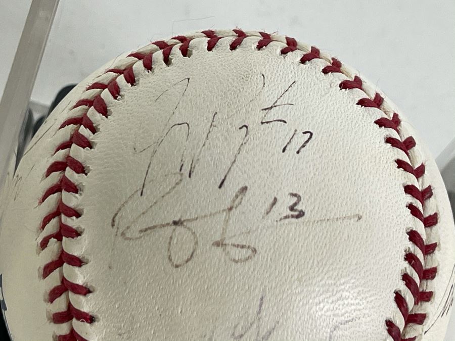 Signed San Diego Padres Baseball: Autographs Of Trevor Hoffman, Jake Peavy, Ryan Klesko, Mark Loretta, Jerry Coleman, Khalil Greene, Bruch Bochy And More - See Details [Photo 11]