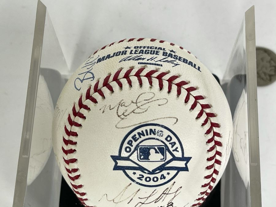 Signed San Diego Padres Baseball: Autographs Of Trevor Hoffman, Jake Peavy, Ryan Klesko, Mark Loretta, Jerry Coleman, Khalil Greene, Bruch Bochy And More - See Details [Photo 9]