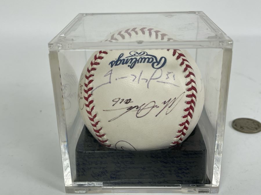 Signed San Diego Padres Baseball: Autographs Of Trevor Hoffman, Jake Peavy, Ryan Klesko, Mark Loretta, Jerry Coleman, Khalil Greene, Bruch Bochy And More - See Details [Photo 15]