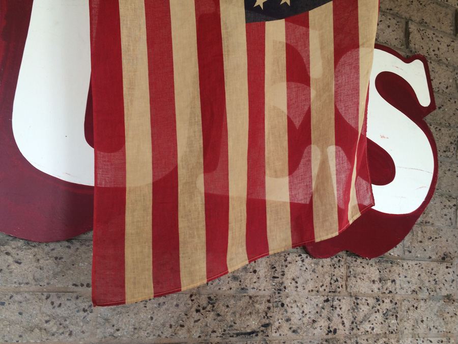 Vintage American Flag with Wooden Pole [Photo 8]