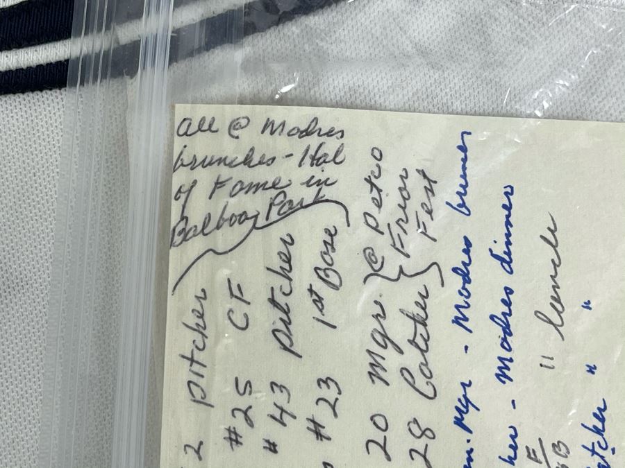 Khalil Greene San Diego Padres Baseball Jersey: Signed Autographs From Jake Peavy, Ryan Klesko, Dave Roberts, Chris Young, Brian Sweeney, Adrian Gonzales, Bud Black And More - See Details [Photo 26]