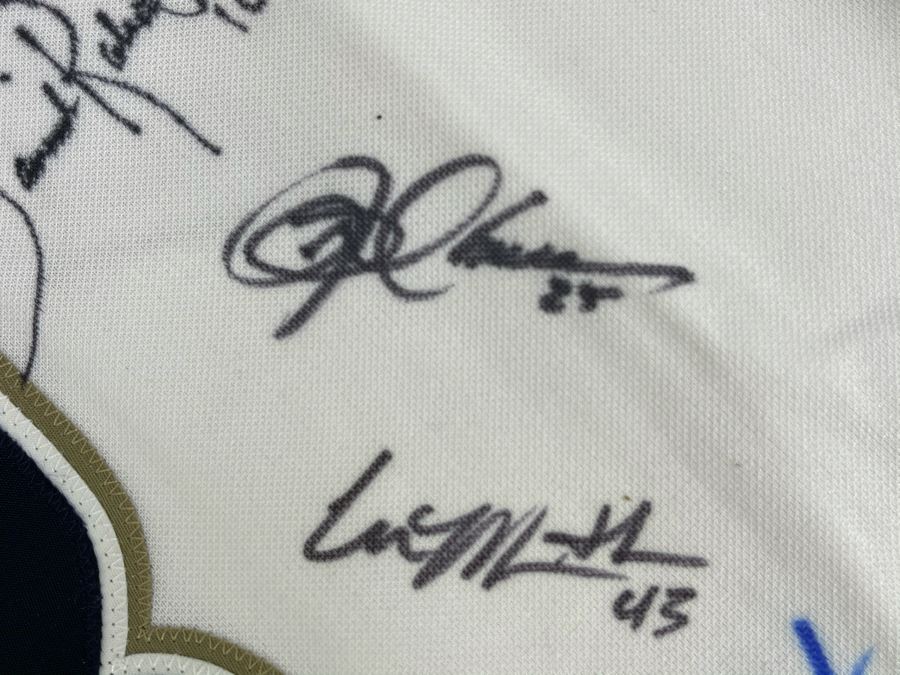 Khalil Greene San Diego Padres Baseball Jersey: Signed Autographs From Jake Peavy, Ryan Klesko, Dave Roberts, Chris Young, Brian Sweeney, Adrian Gonzales, Bud Black And More - See Details [Photo 7]