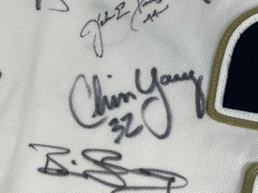 Khalil Greene San Diego Padres Baseball Jersey: Signed Autographs From Jake Peavy, Ryan Klesko, Dave Roberts, Chris Young, Brian Sweeney, Adrian Gonzales, Bud Black And More - See Details [Photo 12]