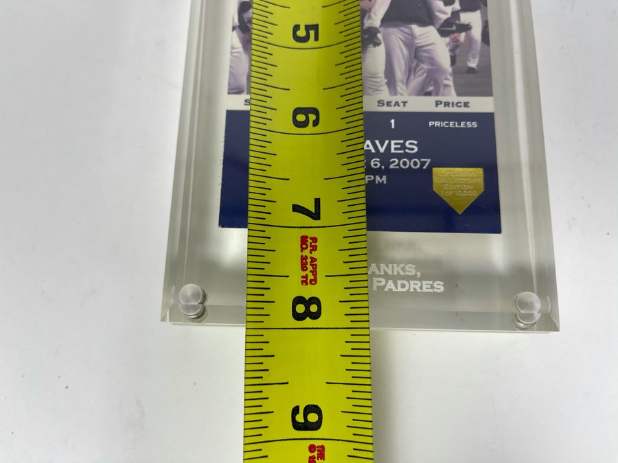 Trevor Hoffman Signed 500 Saves Commemorative Ticket In Acrylic Display Case 4 X 8 [Photo 7]