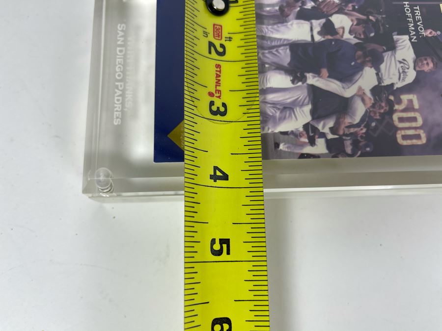 Trevor Hoffman Signed 500 Saves Commemorative Ticket In Acrylic Display Case 4 X 8 [Photo 8]