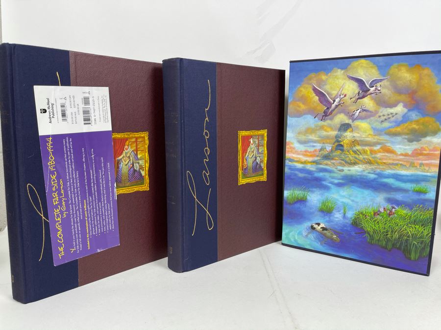 The Complete Far Side Deluxe Two-Volume Set By Gary Larson 10 X 14 Retails $135 [Photo 2]