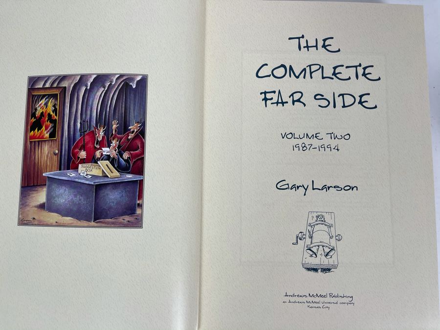 The Complete Far Side Deluxe Two-Volume Set By Gary Larson 10 X 14 Retails $135 [Photo 16]