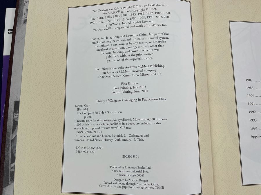 The Complete Far Side Deluxe Two-Volume Set By Gary Larson 10 X 14 Retails $135 [Photo 18]