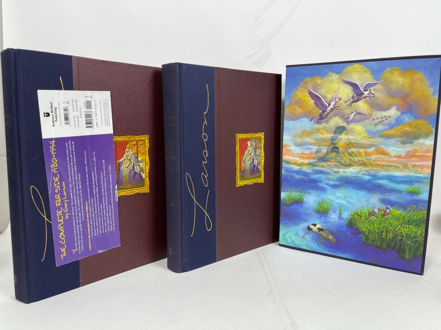 The Complete Far Side Deluxe Two-Volume Set By Gary Larson 10 X 14 Retails $135 [Photo 3]