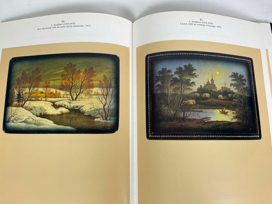 Vintage 1990 Russian Moscow Book Fedoskino Showcasing Russian Lacquer Box Artwork Palekh [Photo 7]
