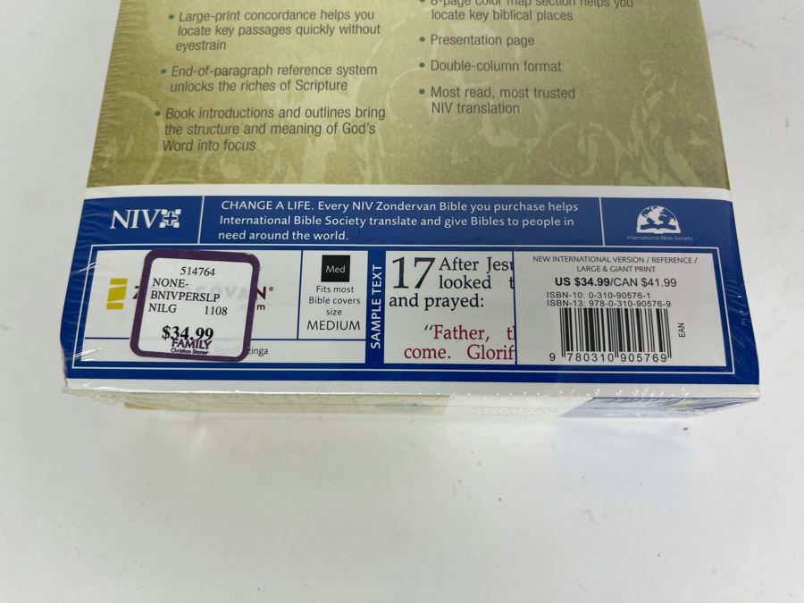 JUST ADDED - New Sealed Holy Bible - NIV New International Version Large Print Reference Bible [Photo 6]