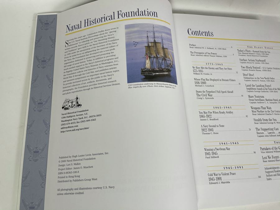 JUST ADDED - Large Coffee Table Book: The NAVY By Naval Historical Foundation 10.5W X 14.5H [Photo 3]