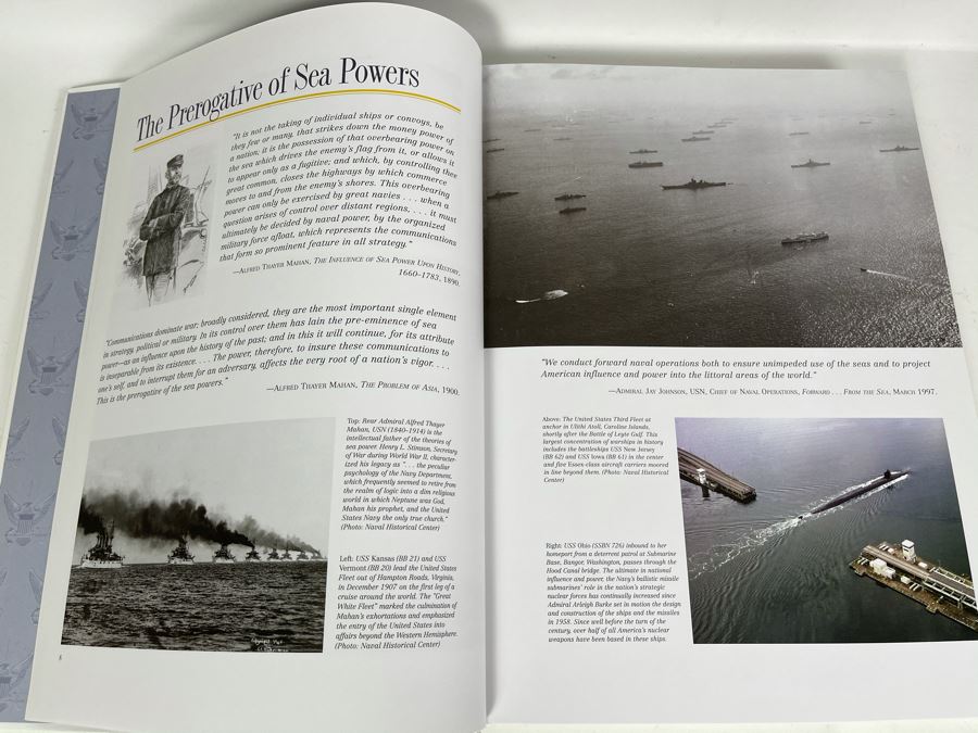 JUST ADDED - Large Coffee Table Book: The NAVY By Naval Historical Foundation 10.5W X 14.5H [Photo 6]