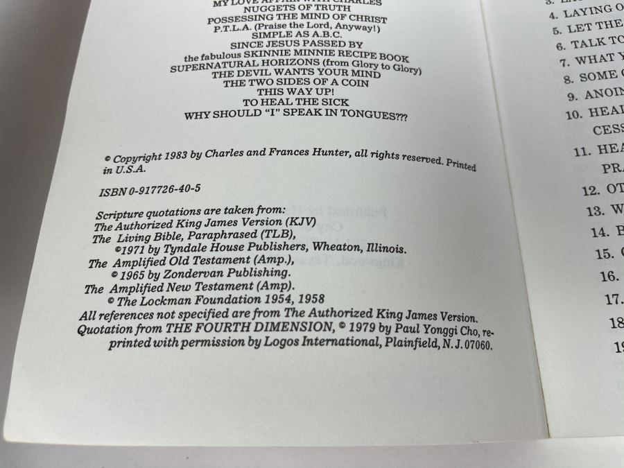 JUST ADDED - Signed Book To Heal The Sick By Charles And Frances Hunter [Photo 4]